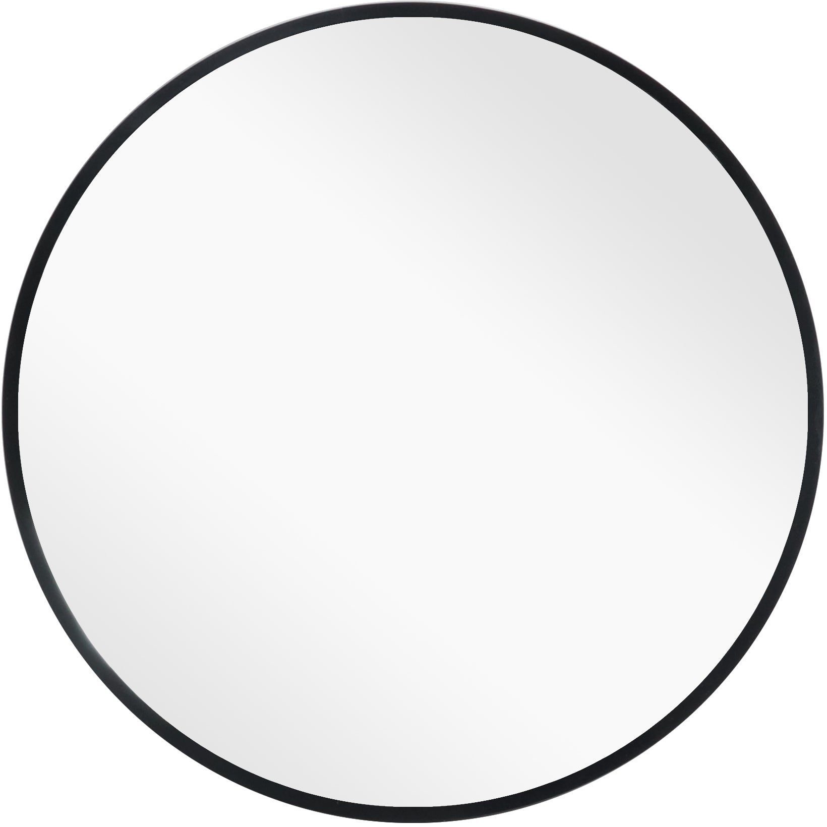 Aluminum Frame Wall-Mounted Round Mirror-Black