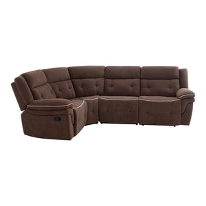 Manual Recliner Sectional Sofa for Living Room,  5 Seater Sectional Couch