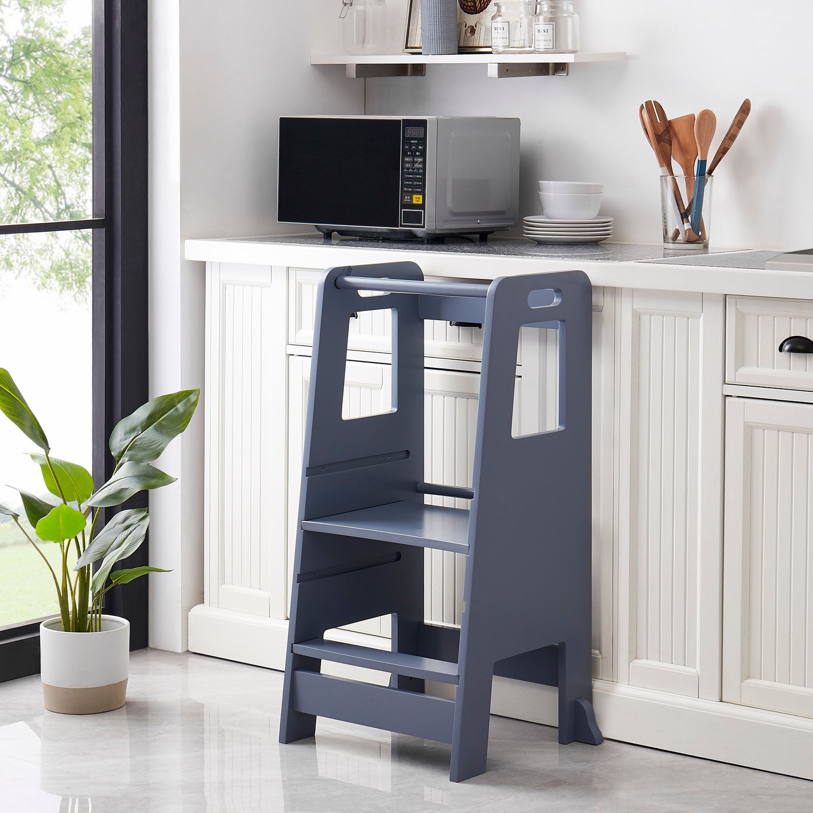 Kid Step On It Stool-Gray