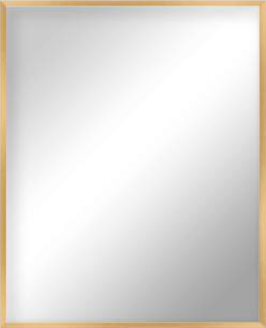 Polystyrene Frame Wall-Mounted Rectangle Mirror-Gold
