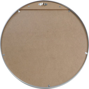 Aluminum Frame Wall-Mounted Round Mirror-Silver